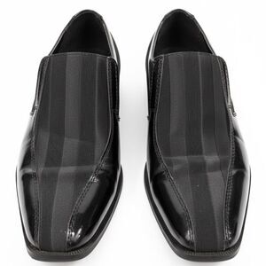 Stacy Adams Black Striped Loafers